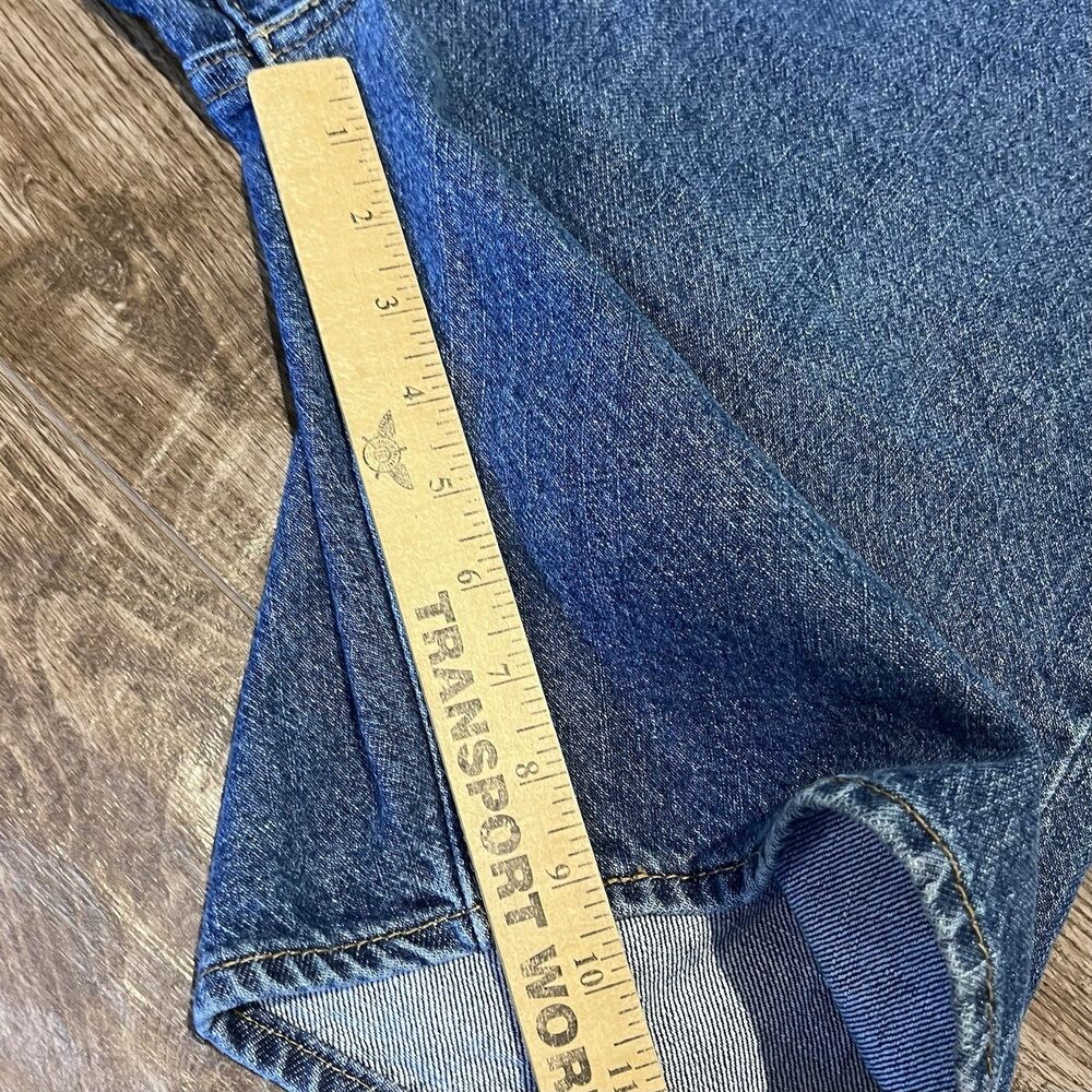 Levi's 505 Regular Fit Shorts Men 36 Medium Wash Jorts Y2K Cotton Denim Baggy - Picture 5 of 8